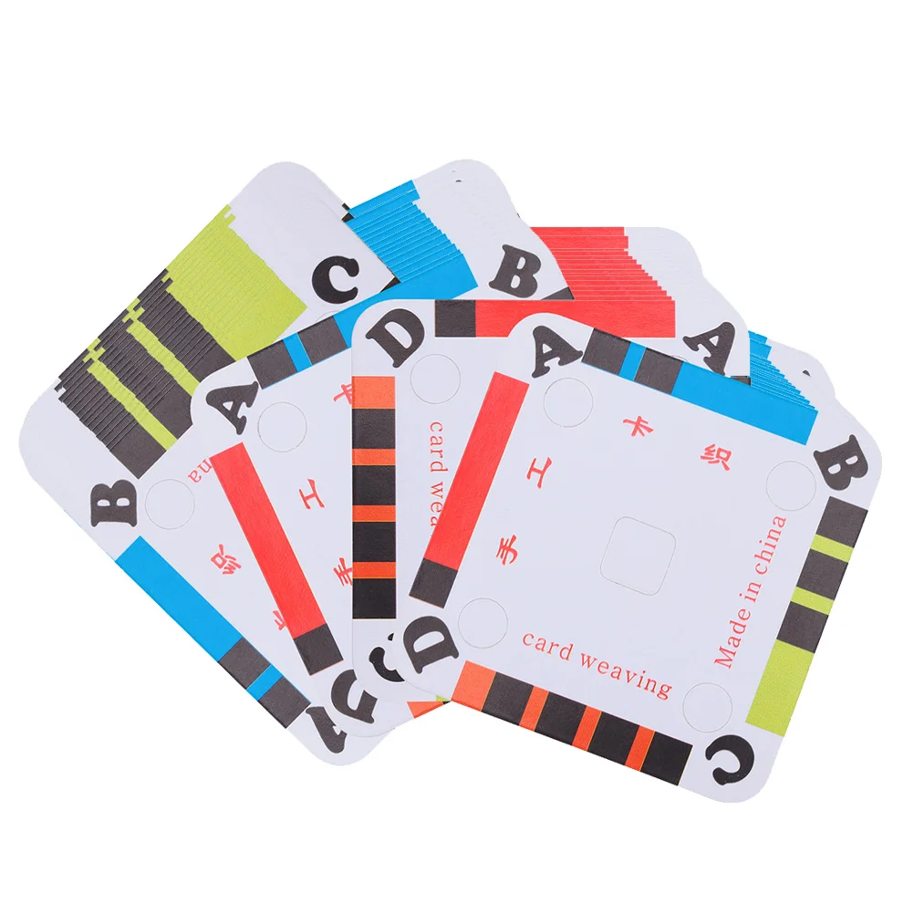200pcs Weaving Cards DIY Craft Tablet Paper Loom Board for Bracelet Bangle Wristband Cord Rope Loom Weaving Supplies
200pcs Weaving Cards DIY Craft Tablet Paper Loom Board for Bracelet Bangle Wristband Cord Rope Loom Weaving Supplies