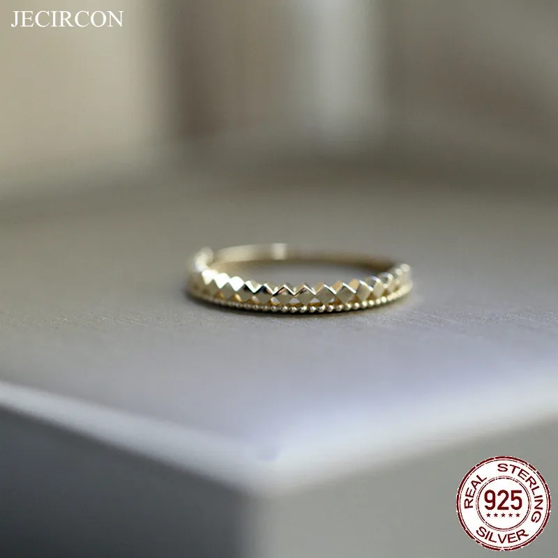 JECIRCON 925 Sterling Silver Plated 14K Gold Ring Fashion Exquisite Small Fresh Simple Temperament Japanese Crown Ring Jewelry
JECIRCON 925 Sterling Silver Plated 14K Gold Ring Fashion Exquisite Small Fresh Simple Temperament Japanese Crown Ring Jewelry
