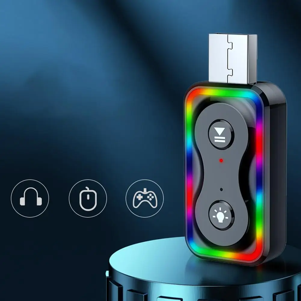 Q1 Bluetooth-compatible Receiver Transmitter 2-in-1 LED Colorful Light Car Audio Converter Wireless Music Mp3 Player Adapter
Q1 Bluetooth-compatible Receiver Transmitter 2-in-1 LED Colorful Light Car Audio Converter Wireless Music Mp3 Player Adapter