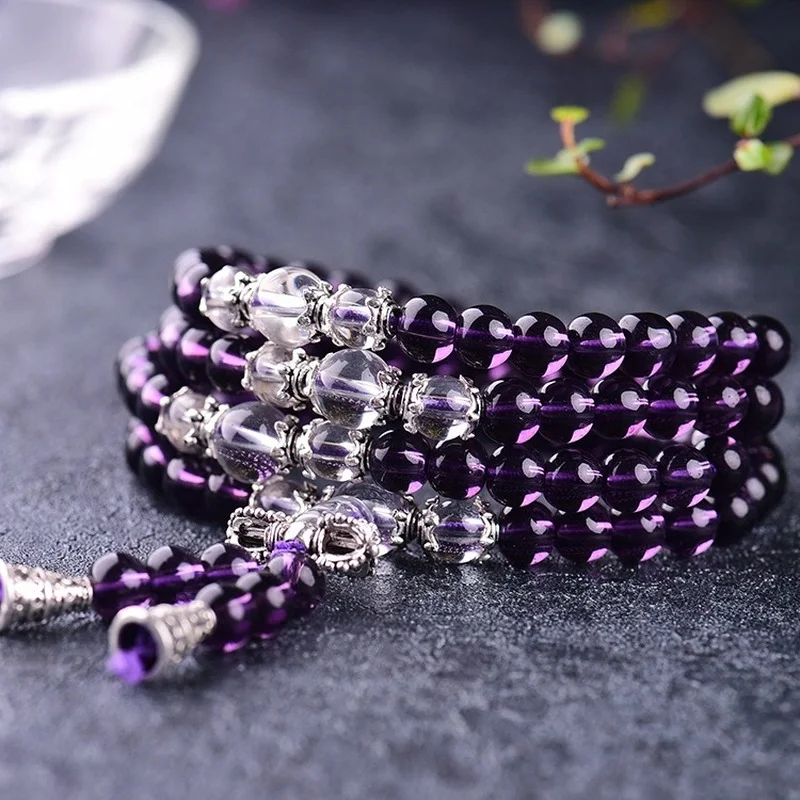 Natural Purple Chalcedony Hand Carved 8mm Round Bead Bracelet Fashion Boutique Jewelry Men's and Women's Crystal Bracelet Gift
Natural Purple Chalcedony Hand Carved 8mm Round Bead Bracelet Fashion Boutique Jewelry Men's and Women's Crystal Bracelet Gift