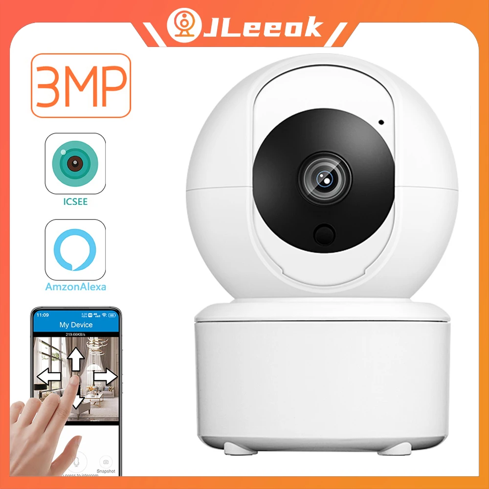 JLeeok 3MP IP Camera Security Camera WiFi Wireless CCTV Camera Surveillance Night Vision P2P Baby Monitor Pet WiFi Camera iCSee
JLeeok 3MP IP Camera Security Camera WiFi Wireless CCTV Camera Surveillance Night Vision P2P Baby Monitor Pet WiFi Camera iCSee