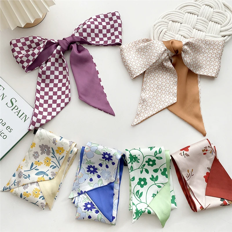 New Print Flower Small Silk Scarf For Women Narrow Neckerchief Tie Hair Band Handle Bag Ribbons Long Skinny Scarves Female
New Print Flower Small Silk Scarf For Women Narrow Neckerchief Tie Hair Band Handle Bag Ribbons Long Skinny Scarves Female