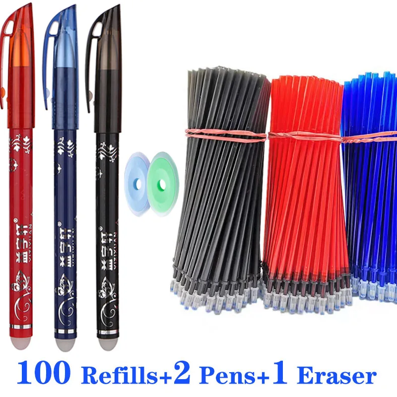 100 Erasable Refills +2 Erasable Pen +1 Eraser Set 0.5mm Washable Handle Magic Gel Animal/Retro Pen School Writing Supplies
100 Erasable Refills +2 Erasable Pen +1 Eraser Set 0.5mm Washable Handle Magic Gel Animal/Retro Pen School Writing Supplies
