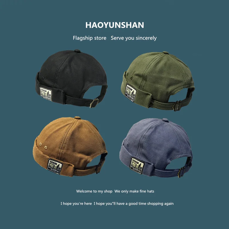 Hat Female Trendy Spring and Summer Retro Brimless Skullcap Korean Style VersatileHat Male Street Hip-Hop Sailor Yuppie Hat
Hat Female Trendy Spring and Summer Retro Brimless Skullcap Korean Style VersatileHat Male Street Hip-Hop Sailor Yuppie Hat
