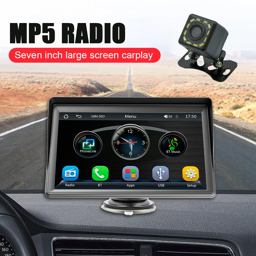 Universal 7 inch Car Radio MP5 Player Wireless Carplay and Android Auto Mirror Link Bluetooth for Nissan Toyota VW Rear Camera
Universal 7 inch Car Radio MP5 Player Wireless Carplay and Android Auto Mirror Link Bluetooth for Nissan Toyota VW Rear Camera