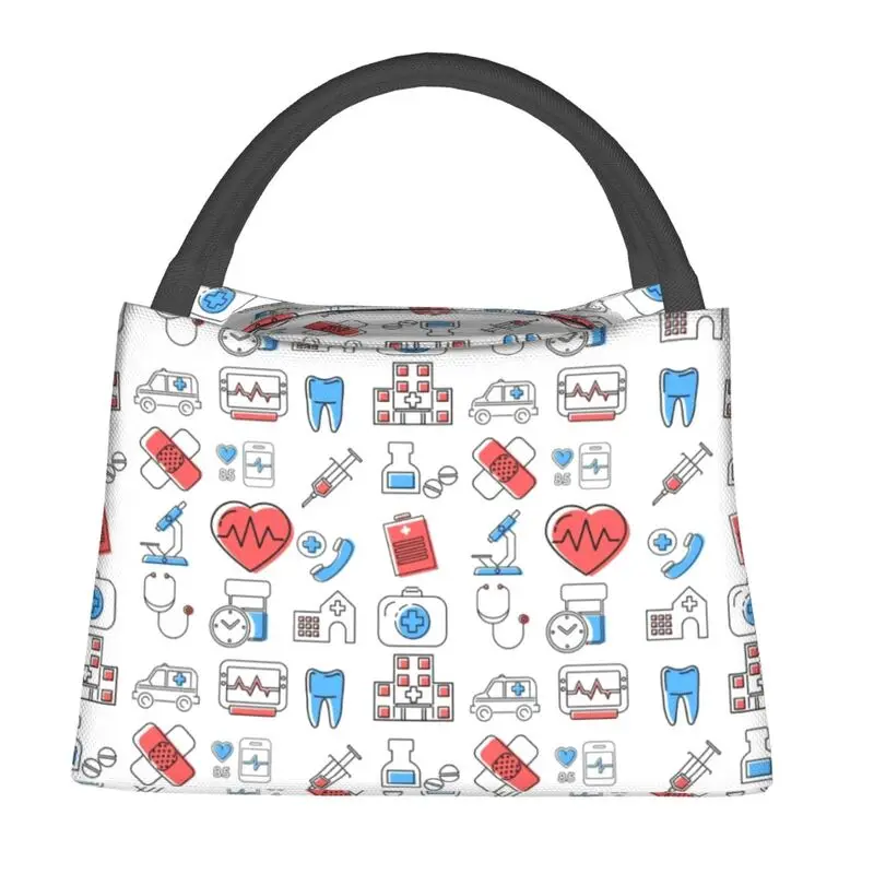 Funny Nurse Nursing Pattern Insulated Lunch Bags for Outdoor Picnic Portable Cooler Thermal Lunch Box Women
Funny Nurse Nursing Pattern Insulated Lunch Bags for Outdoor Picnic Portable Cooler Thermal Lunch Box Women