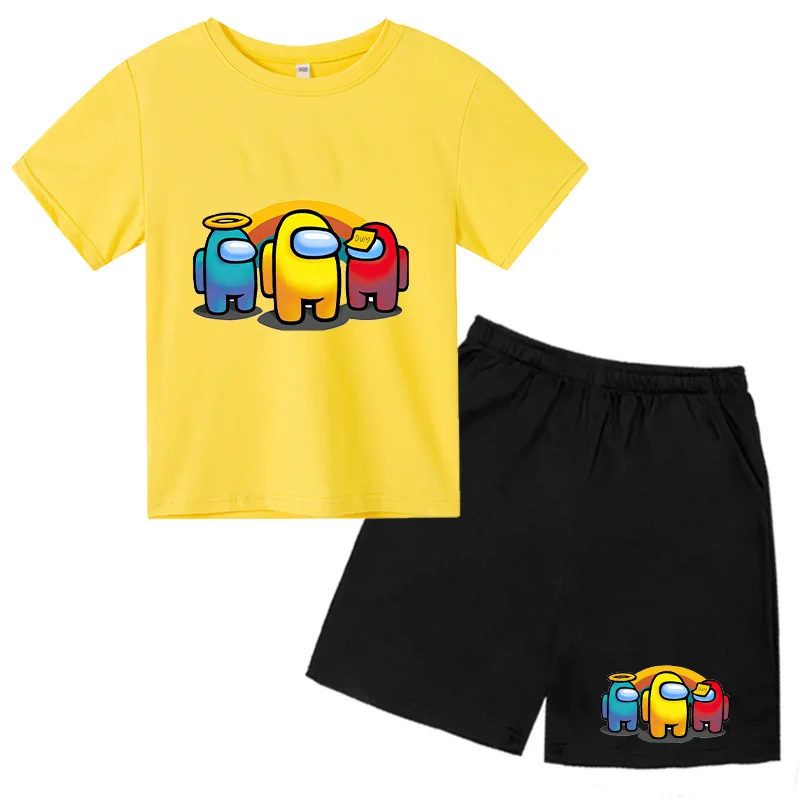 Between us Kids Sets Boys Girls Print Fashion Cartoon T Shirt Short Pant Clothes Kid Clothing Children Impostor Casual Outfits 
Between us Kids Sets Boys Girls Print Fashion Cartoon T Shirt Short Pant Clothes Kid Clothing Children Impostor Casual Outfits