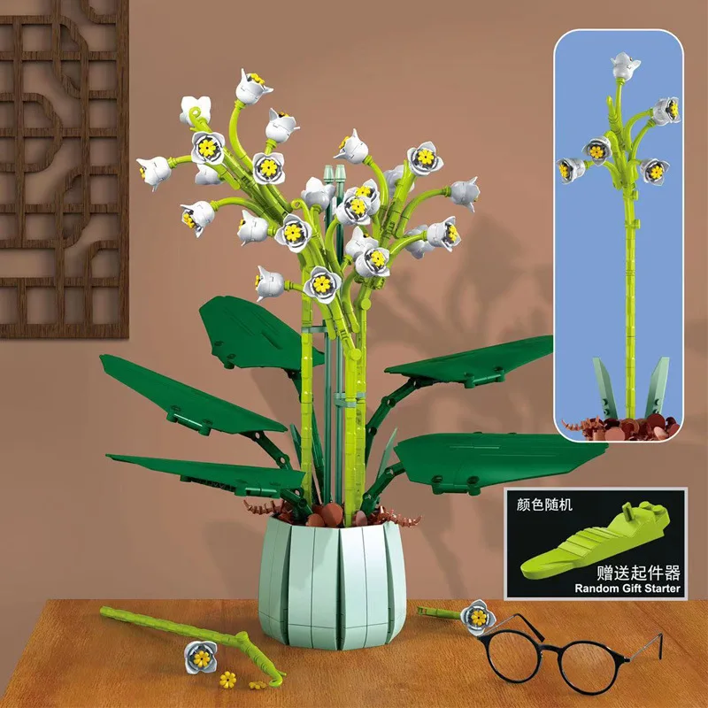 City Creativity Potted Flowers Convallaria majalis Linn Home Decoration Building Blocks Bricks Toys
City Creativity Potted Flowers Convallaria majalis Linn Home Decoration Building Blocks Bricks Toys