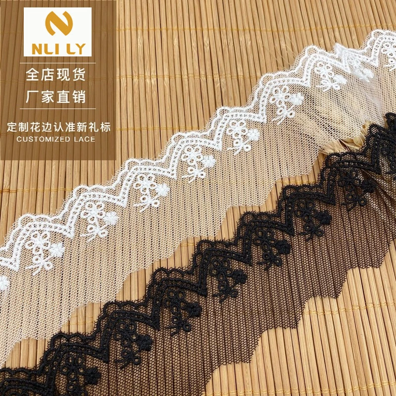 60 Yards Mesh embroidery lace width 4.5cm lace wholesale 
60 Yards Mesh embroidery lace width 4.5cm lace wholesale