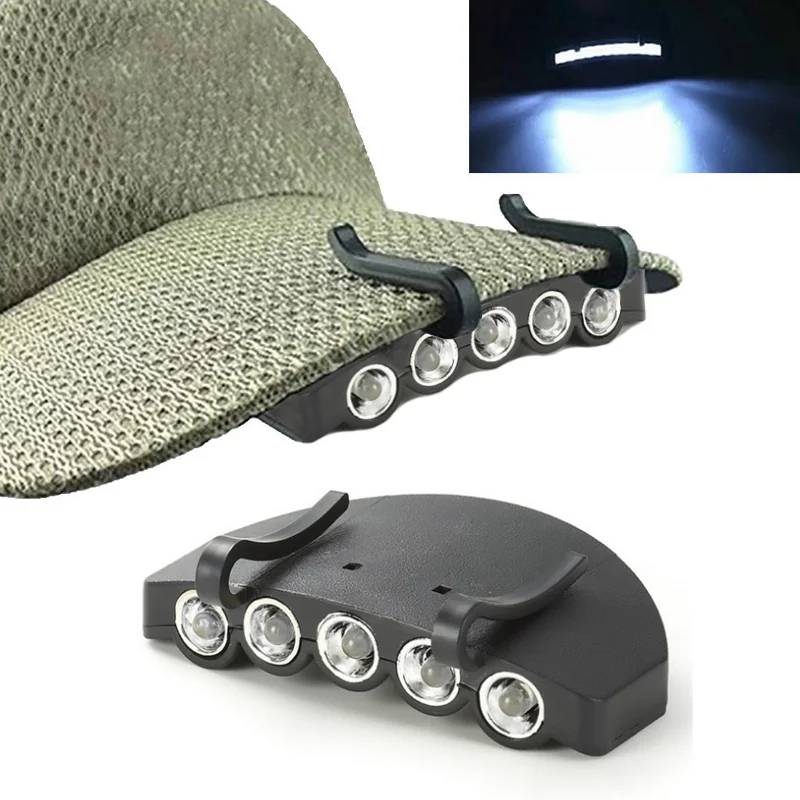 Clip Cap Super Bright Practical Head Lamp 5 LED Head Light Night Fishing Light Lamp Hat Light Cap For Camping Fishing Head Lamp
Clip Cap Super Bright Practical Head Lamp 5 LED Head Light Night Fishing Light Lamp Hat Light Cap For Camping Fishing Head Lamp