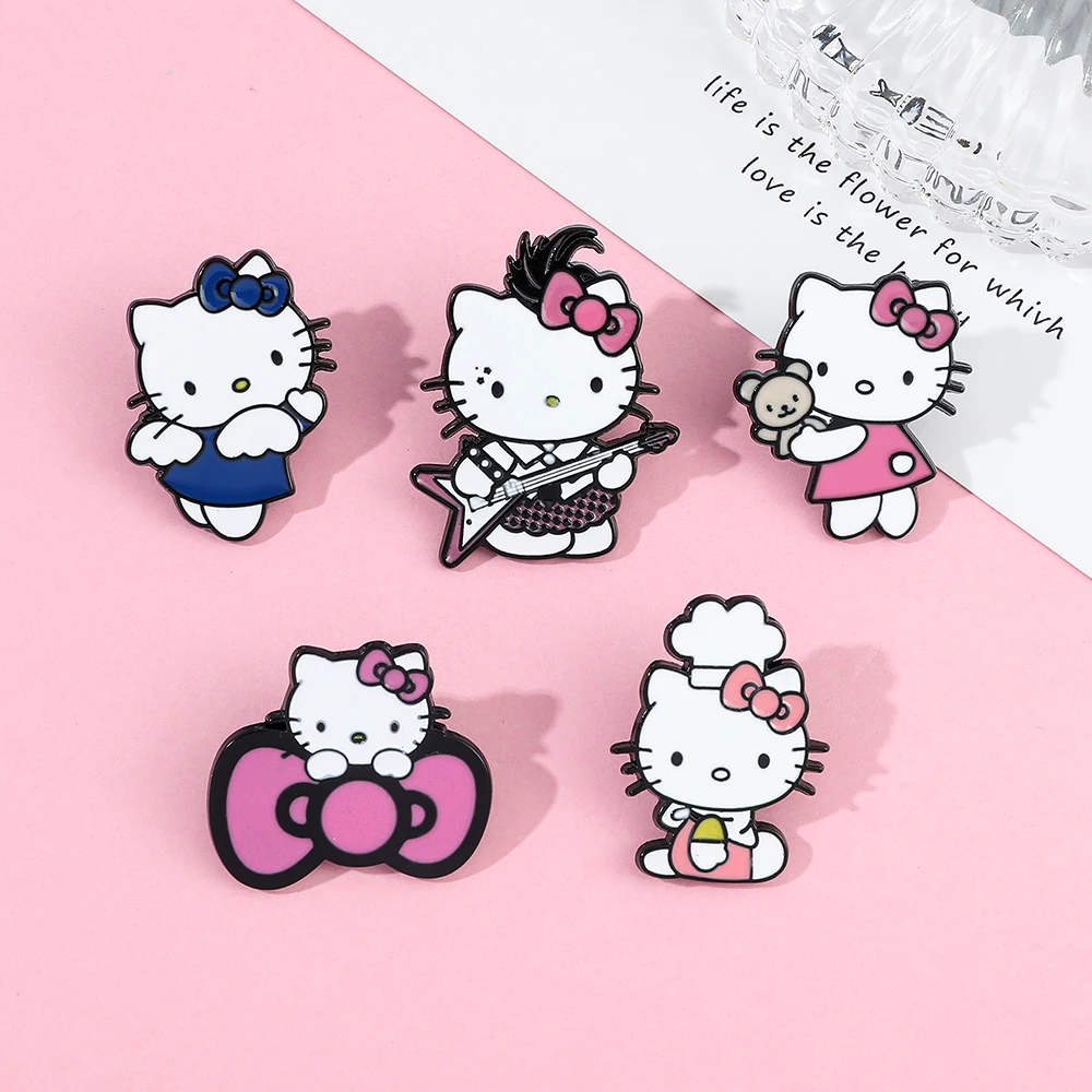 Sanrio Anime Character Hello Kitty Cute Brooch Enamel Pin Girls Kawaii Brooches Fashion Pines Badges on Manga Jewelry Gifts
Sanrio Anime Character Hello Kitty Cute Brooch Enamel Pin Girls Kawaii Brooches Fashion Pines Badges on Manga Jewelry Gifts