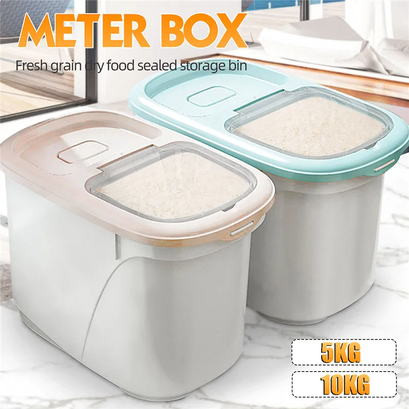 5/10KG Plastic Rice Storage Box Sealed Moisture-proof Insect-Proof Large Capacity Grain Pet Food Container Kitchen Storage Box
5/10KG Plastic Rice Storage Box Sealed Moisture-proof Insect-Proof Large Capacity Grain Pet Food Container Kitchen Storage Box