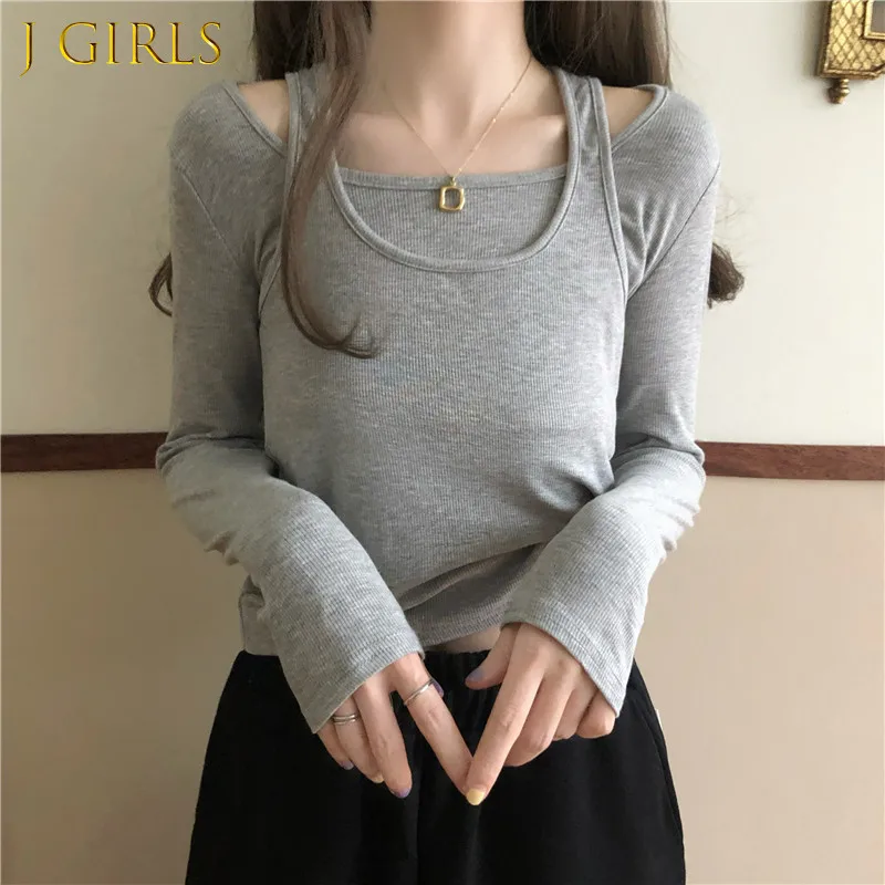 Long Sleeve T-shirts Women Fake 2 Pieces Design Fashion Tops Spring Tees Solid 4 Colors All-match Slim Stylish Basic Newest Soft
Long Sleeve T-shirts Women Fake 2 Pieces Design Fashion Tops Spring Tees Solid 4 Colors All-match Slim Stylish Basic Newest Soft