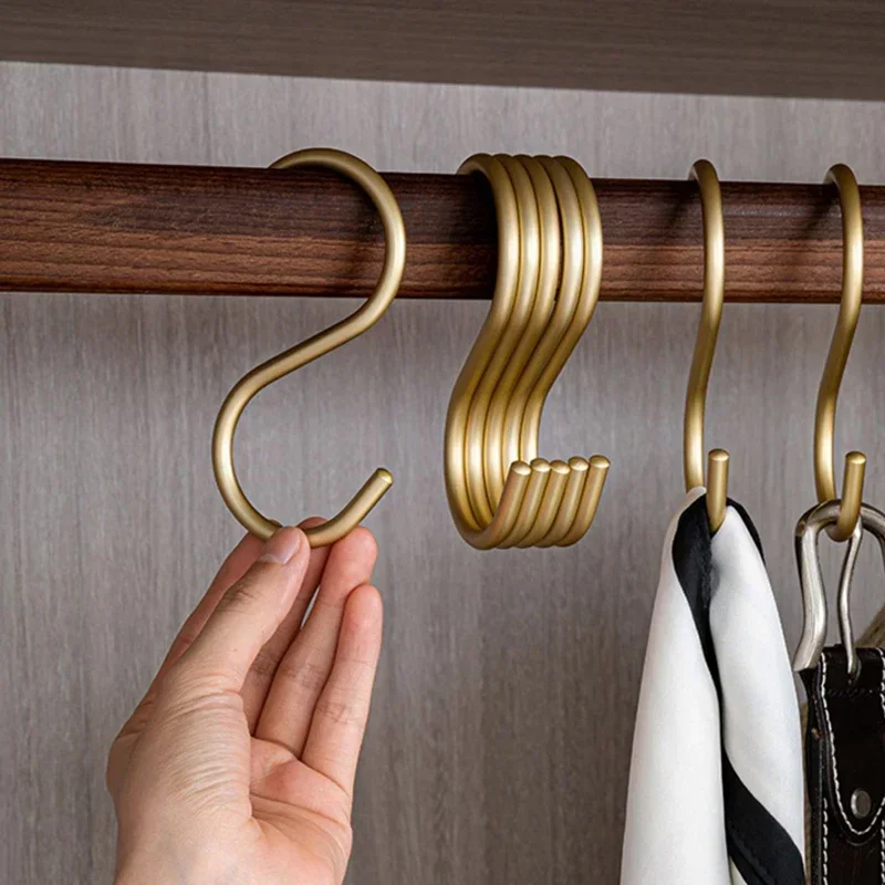 

Hanging Clasp Hooks Kitchen Hooks Alloy Holder Railing Shape Aluminium Clothes Practical For Hook Hooks Hanger 5pcs Handbag