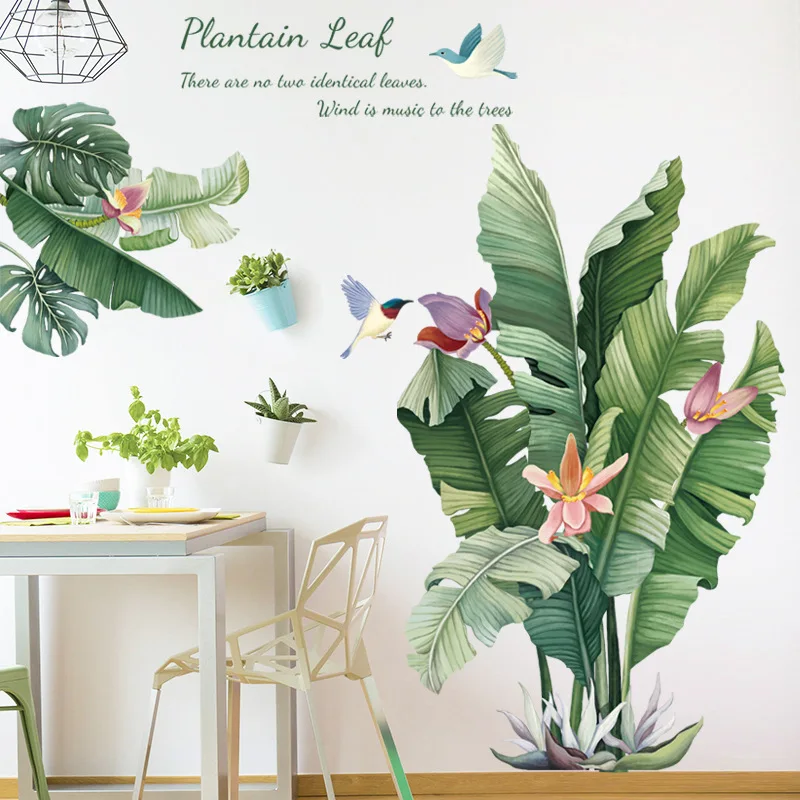 Decorative Vinyls for Walls Decals Green Leaf Banana Plants Wall Paper Removable Waterproof Self-Adhesive Wall Sticker Flowers
Decorative Vinyls for Walls Decals Green Leaf Banana Plants Wall Paper Removable Waterproof Self-Adhesive Wall Sticker Flowers