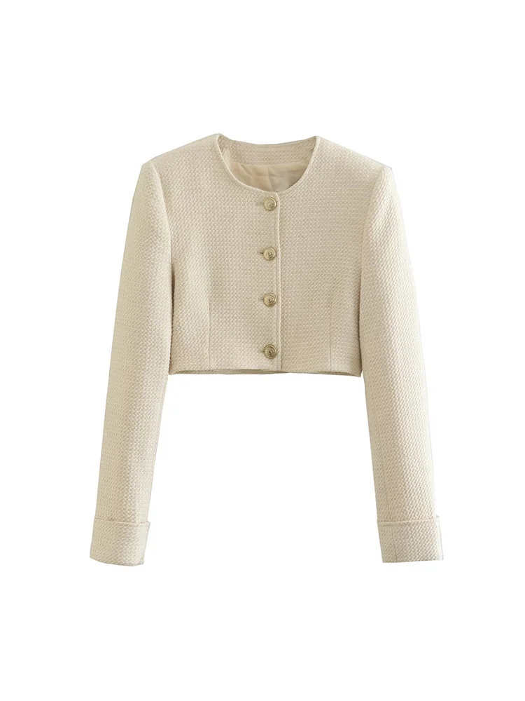 BM&MD&ZA 2010826 Women 2022 New Fashion Textures Cropped Blazer Coat Vintage Long Sleeve crew neck Female Outerwear 2010/826
BM&MD&ZA 2010826 Women 2022 New Fashion Textures Cropped Blazer Coat Vintage Long Sleeve crew neck Female Outerwear 2010/826