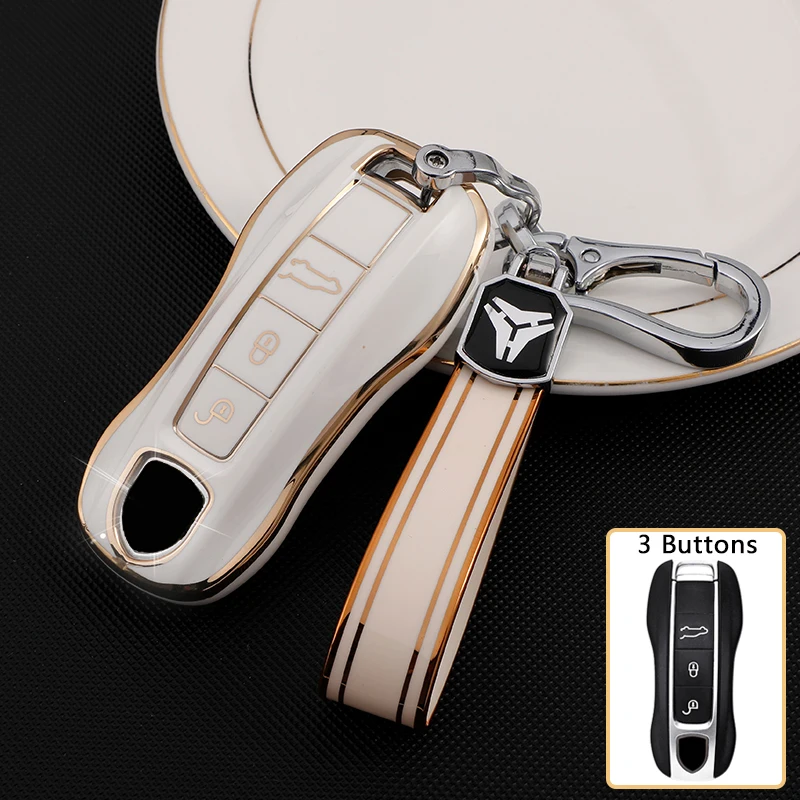 5 Colors TPU Car Key Case Cover Shell For Porsche Cayenne Macan 911 Boxster Cayman Panamera Accessories Gold Design Keychain
5 Colors TPU Car Key Case Cover Shell For Porsche Cayenne Macan 911 Boxster Cayman Panamera Accessories Gold Design Keychain