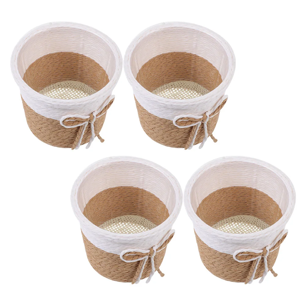 4 Pcs Flower Basket Pot Practical Planter Pots Indoor Plants Planting Imitation Woven Bucket Hotel Lobby Container
4 Pcs Flower Basket Pot Practical Planter Pots Indoor Plants Planting Imitation Woven Bucket Hotel Lobby Container