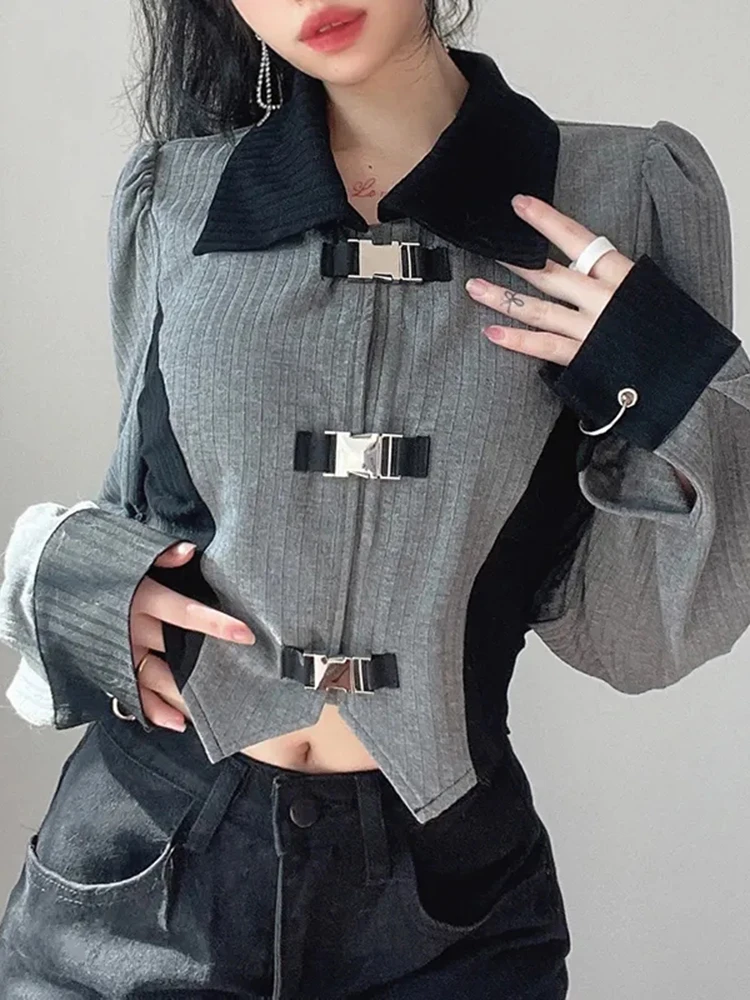 Jmprs Women Puff Long Sleeve Blouse Designed Fashion Schoolbag Buckle Crop Tops Y2K High Waist Female Shirts New
Jmprs Women Puff Long Sleeve Blouse Designed Fashion Schoolbag Buckle Crop Tops Y2K High Waist Female Shirts New
