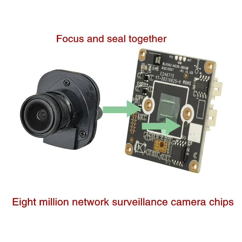 8 million network HD surveillance camera chip 8MP module H265 coding N8 Focus and seal F2.0
8 million network HD surveillance camera chip 8MP module H265 coding N8 Focus and seal F2.0