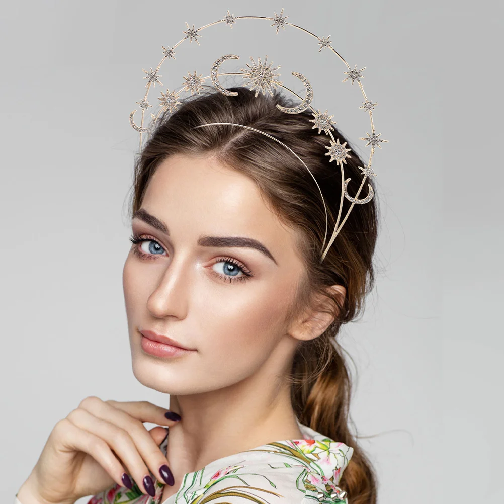 Pageant Crown Goddess Headband Accessories Women Earring Star Hanging Bridal Crowns Wedding 
Pageant Crown Goddess Headband Accessories Women Earring Star Hanging Bridal Crowns Wedding