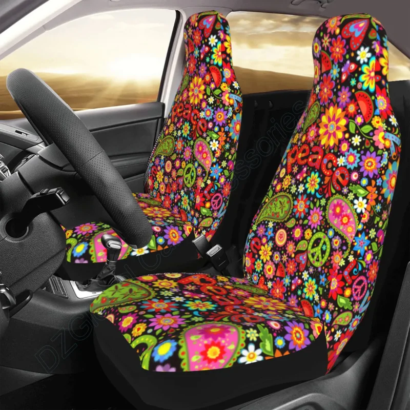 Hippie Colorful Floral Car Seat Covers Set 2 Pcs Auto Interior Car Accessories Protetors Car Mat Covers Vehicle
Hippie Colorful Floral Car Seat Covers Set 2 Pcs Auto Interior Car Accessories Protetors Car Mat Covers Vehicle