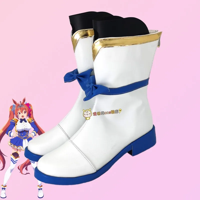 Anime Mamusume Pretty Derby Daiwa Scarlet Cosplay Shoes Halloween Scarlet Cosplay Boots Comic Anime Women Cosplay Costume Prop 
Anime Mamusume Pretty Derby Daiwa Scarlet Cosplay Shoes Halloween Scarlet Cosplay Boots Comic Anime Women Cosplay Costume Prop