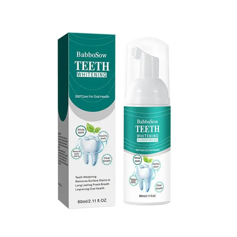 White Teeth Mousse Refreshing Breath Foam Toothpaste 60ml Ultra-fine Mousse Foam Deeply Cleaning Gums Stain Removal Oral Care
White Teeth Mousse Refreshing Breath Foam Toothpaste 60ml Ultra-fine Mousse Foam Deeply Cleaning Gums Stain Removal Oral Care