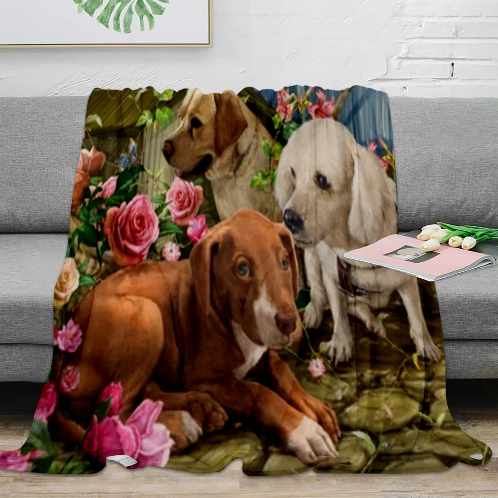 Dogs And Flowers Throw Blanket For Sofa Bed Bedroom Bedspread Soft Microfiber Flannel Throw Blanket For Kids Gifts
Dogs And Flowers Throw Blanket For Sofa Bed Bedroom Bedspread Soft Microfiber Flannel Throw Blanket For Kids Gifts