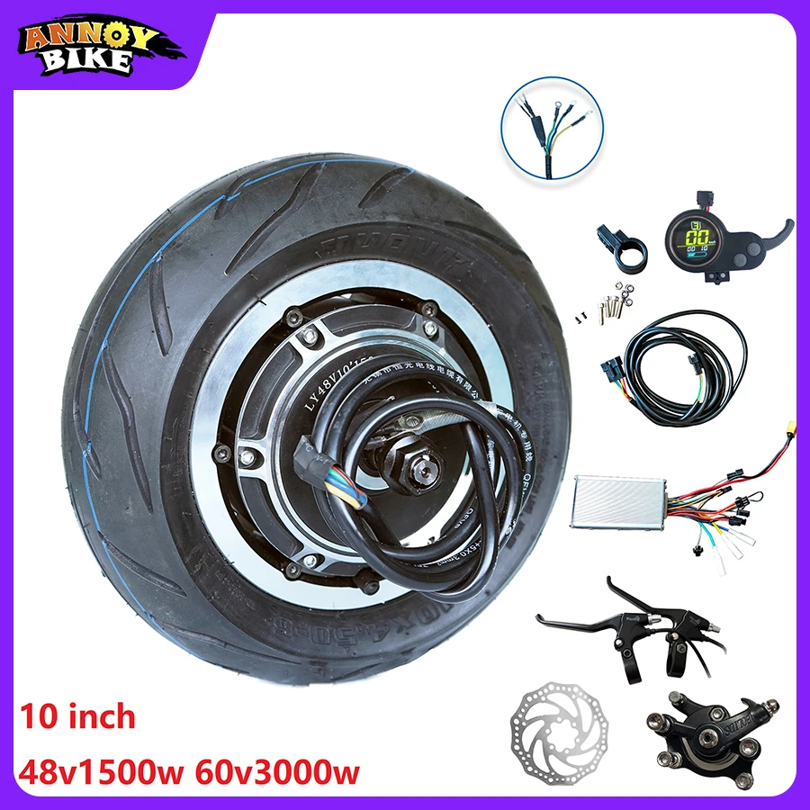 10 Inch Electric Scooter Hub Motor Kit 48V 1500W 60V 3000W Electric Bike Bicycle Brushless Conversion Ebike Accessories
10 Inch Electric Scooter Hub Motor Kit 48V 1500W 60V 3000W Electric Bike Bicycle Brushless Conversion Ebike Accessories