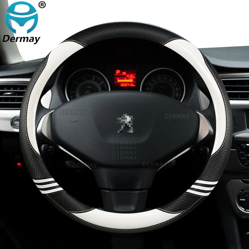 for Peugeot 301 DERMAY Cute Car Steering Wheel Cover Carbon Fibre PU Leather Girls Women Pink Auto Accessories interior Coche
for Peugeot 301 DERMAY Cute Car Steering Wheel Cover Carbon Fibre PU Leather Girls Women Pink Auto Accessories interior Coche