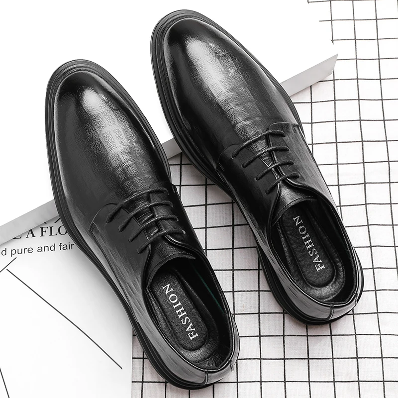 Men Business Dress Shoes PU Leather Slip-on Men Shoes Spring Autumn All-Match Man Casual Shoes Fashion New Male Wedding Shoes 
Men Business Dress Shoes PU Leather Slip-on Men Shoes Spring Autumn All-Match Man Casual Shoes Fashion New Male Wedding Shoes