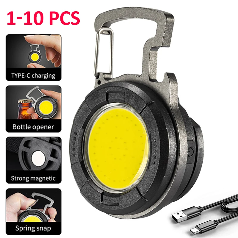 USB Rechargeable Multifunctional COB LED Mini Flashlight Keychain Camping Survival Bottle Opener Outdoor 5 Modes Waterproof Torc
USB Rechargeable Multifunctional COB LED Mini Flashlight Keychain Camping Survival Bottle Opener Outdoor 5 Modes Waterproof Torc