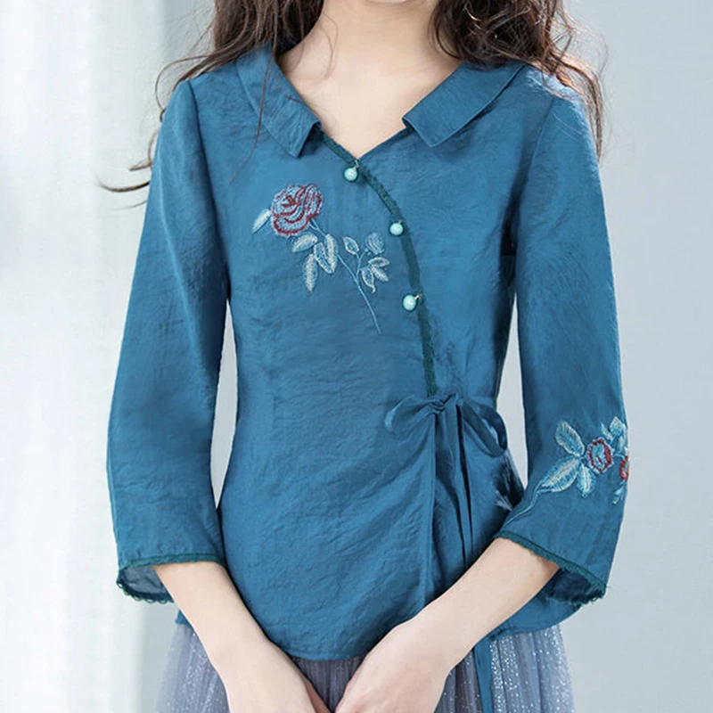 spring shirt summer embroidered top elderly clothes single shirt long sleeve shirt women Linen shirts women-blouses
spring shirt summer embroidered top elderly clothes single shirt long sleeve shirt women Linen shirts women-blouses