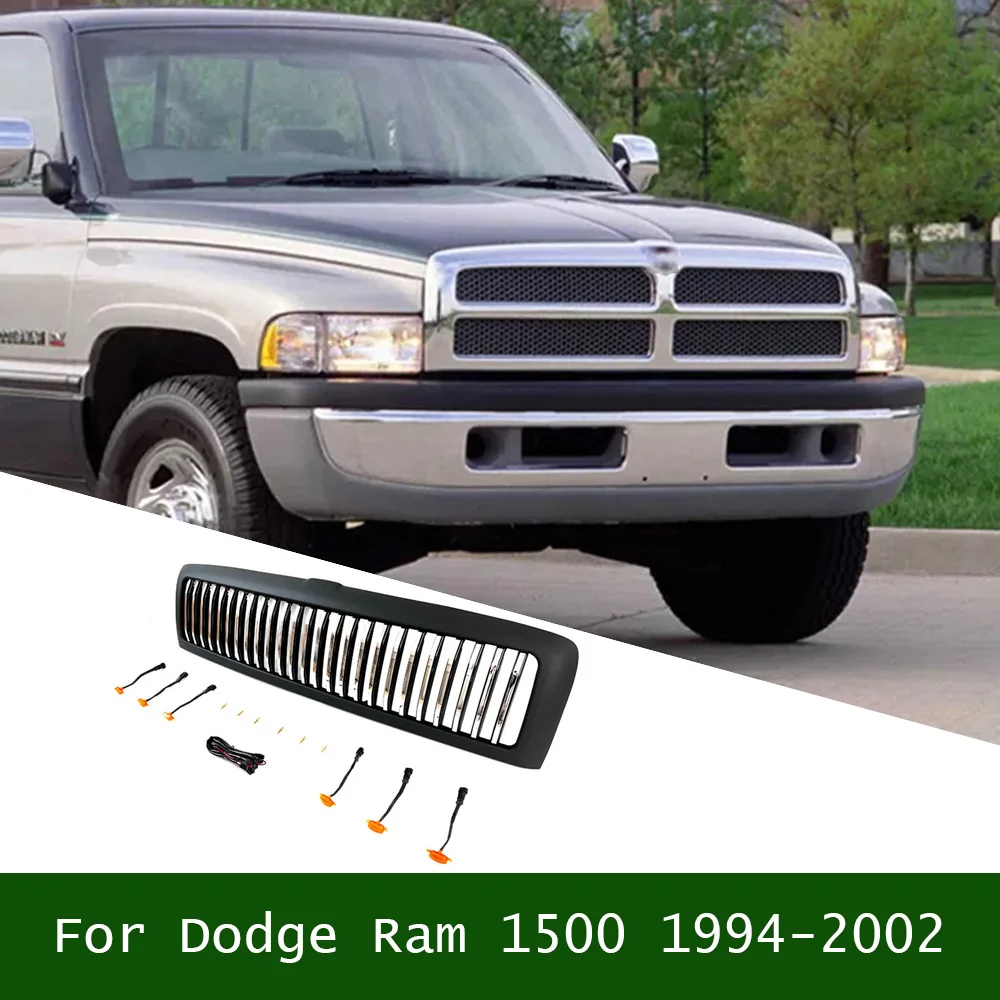 

Radiator Trims Cover Racing Grill Grills Hood Mesh Front Grille Upper Bumper Grilles Modified For Dodge Ram 1500 1994-2002