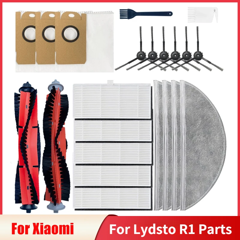 Main Brush Hepa Filter Mop Cloth Accessories For Xiaomi Lydsto R1 Robotic Vacuum Cleaner Side Brush Dust Bag Parts Replacement
Main Brush Hepa Filter Mop Cloth Accessories For Xiaomi Lydsto R1 Robotic Vacuum Cleaner Side Brush Dust Bag Parts Replacement