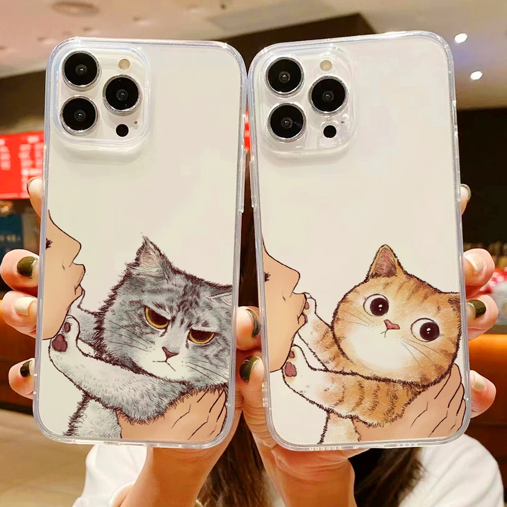 Cute Cat Luxury Ultra Thin Clear Phone Case For iPhone 11 12 13 Pro Max 12 13 Mini X XR XS Max SE 6 6s 7 8 Plus Coque
Cute Cat Luxury Ultra Thin Clear Phone Case For iPhone 11 12 13 Pro Max 12 13 Mini X XR XS Max SE 6 6s 7 8 Plus Coque