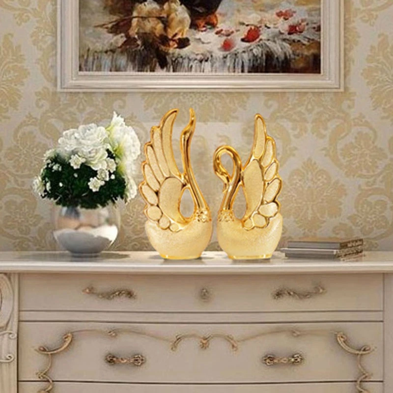1 Pair Swan Lovers Home Decor Ceramic Crafts Porcelain Animal Figurines Wedding Decoration Lovers Gift
1 Pair Swan Lovers Home Decor Ceramic Crafts Porcelain Animal Figurines Wedding Decoration Lovers Gift
