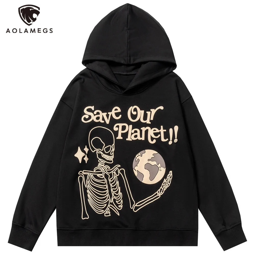 Aolamegs Oversized Men's Hoodies Skull Letter Planet Print Hooded Pullover Hip Hop High Street Cotton Unisex Fashion Sweatshirt
Aolamegs Oversized Men's Hoodies Skull Letter Planet Print Hooded Pullover Hip Hop High Street Cotton Unisex Fashion Sweatshirt