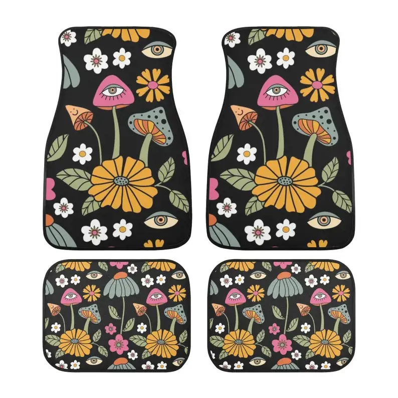 

Car Mats, Mushroom Car Mats Set, Magenta Black Car Floor Mats for Women, Cute Car Mats Boho, Car Floor Mat Cute, Car Matts, Cott