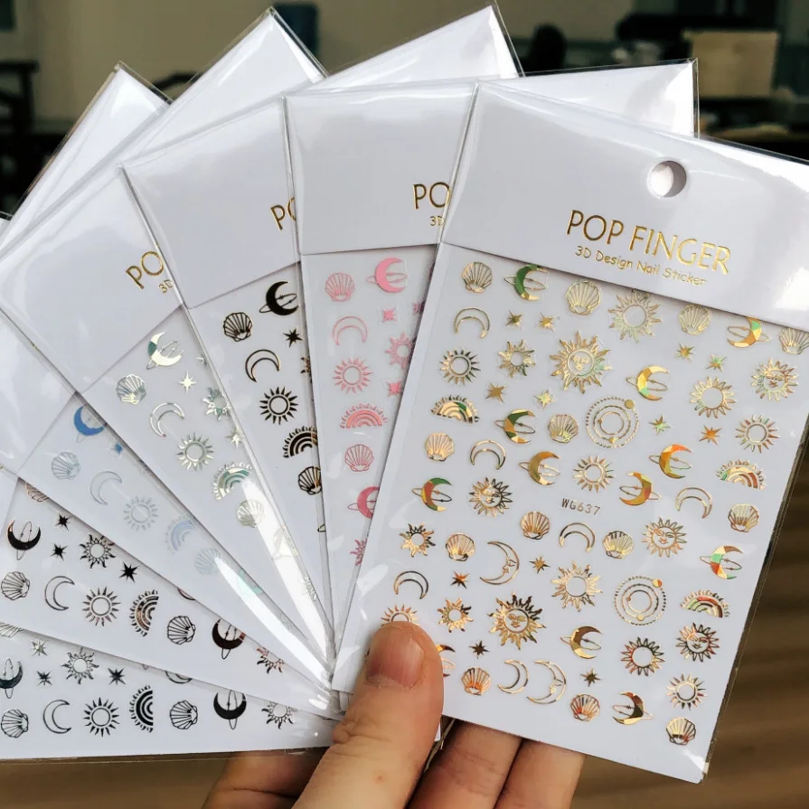 1pcs Shiny Star Moon Sun Nail Stickers Decals Nail Art Stickers Accessories Self-Adhesive Wrap Nail Decorations Decals DIY Press
1pcs Shiny Star Moon Sun Nail Stickers Decals Nail Art Stickers Accessories Self-Adhesive Wrap Nail Decorations Decals DIY Press
