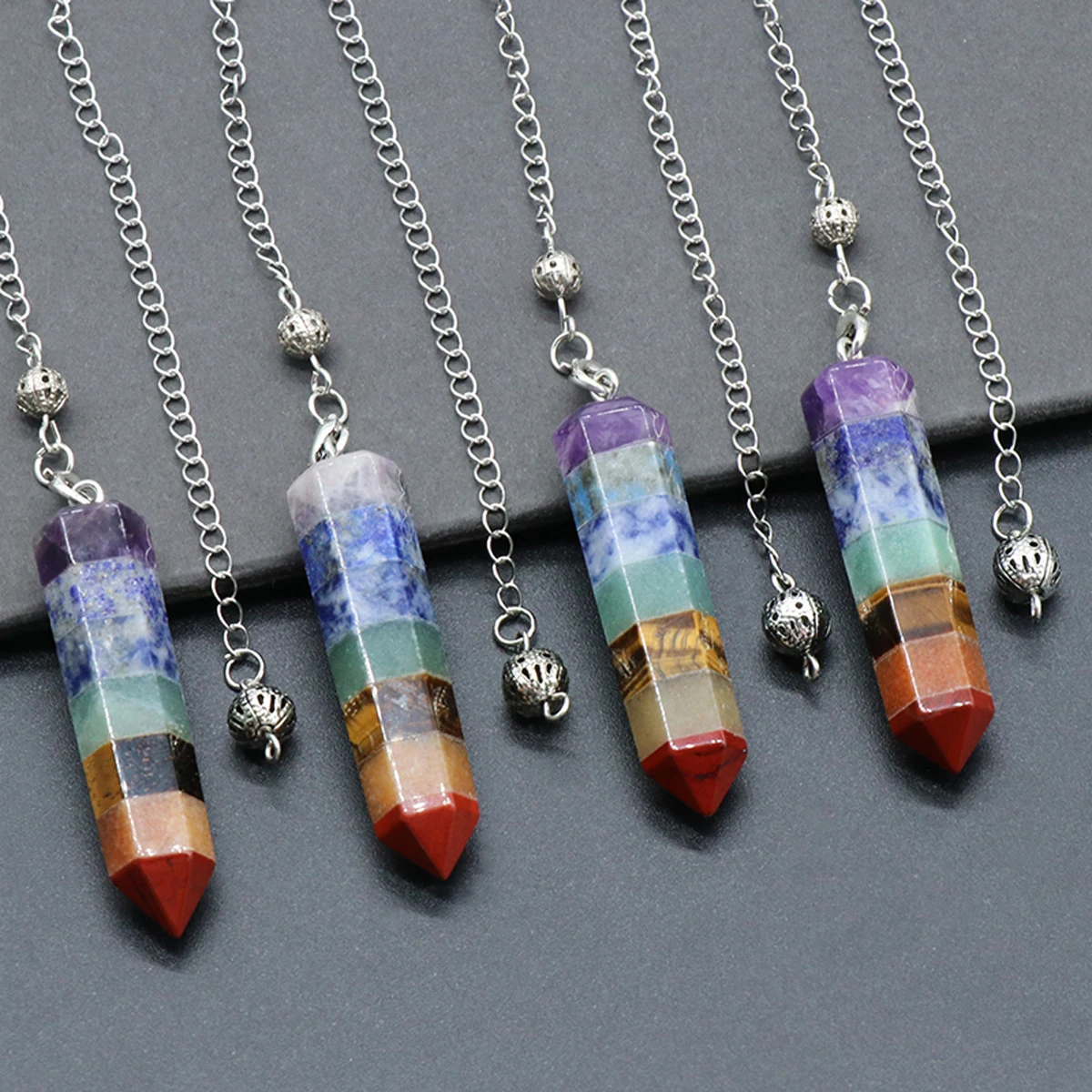 yachu Natural Stone Seven Chakras Spiritual Pendulum For DIY Jewelry Making Charms Necklace Accessory Women Men Gift
yachu Natural Stone Seven Chakras Spiritual Pendulum For DIY Jewelry Making Charms Necklace Accessory Women Men Gift