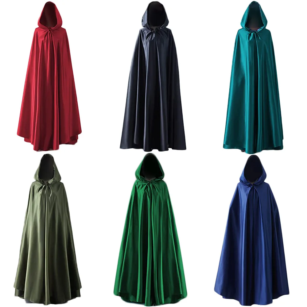 2023 Хэллоуин, женский, мужской, длинный, взрослый, герой, ведьмахт, мантия с капюшоном, косплей, атласный красный средневековый плащ 
2023 Хэллоуин, женский, мужской, длинный, взрослый, герой, ведьмахт, мантия с капюшоном, косплей, атласный красный средневековый плащ