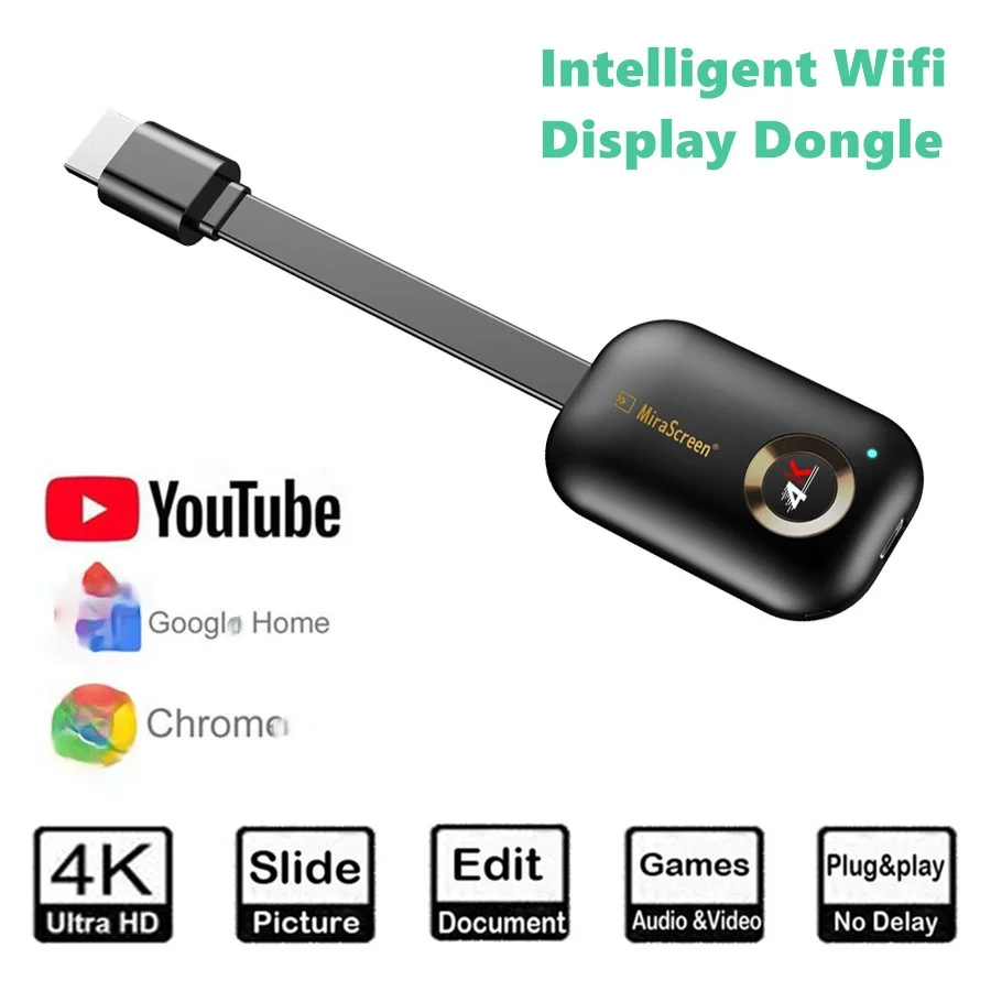 Беспроводной дисплей 4K Ultra, Wi-Fi, ключ для ТВ-приставки для YouTube, медиастример HD для Miracast Airplay, YouTube
Беспроводной дисплей 4K Ultra, Wi-Fi, ключ для ТВ-приставки для YouTube, медиастример HD для Miracast Airplay, YouTube