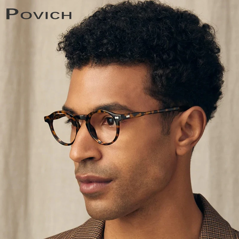 POVICH Aactate Glasses Frame Handmade Round Design Unisex Opticos Compute Anti Blue Light Prescription Myopia Hyperopia Eyewear
POVICH Aactate Glasses Frame Handmade Round Design Unisex Opticos Compute Anti Blue Light Prescription Myopia Hyperopia Eyewear
