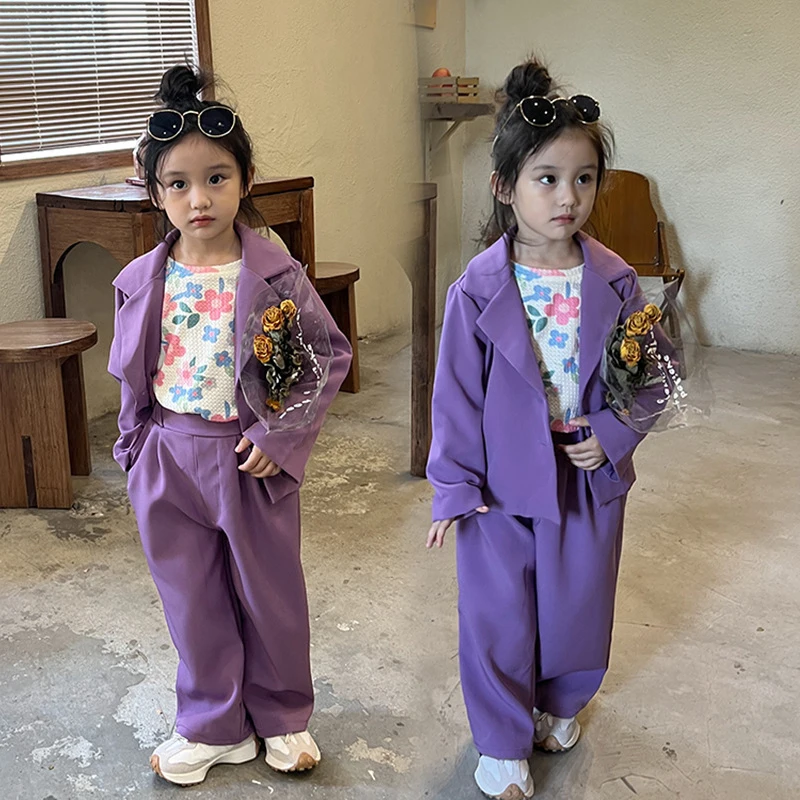 Formal Suit for Girl Autumn Fashion Casual Blazers Straight Pants Two Pieces School Kids Outfits 4 8 Years Children Clothing Set
Formal Suit for Girl Autumn Fashion Casual Blazers Straight Pants Two Pieces School Kids Outfits 4 8 Years Children Clothing Set