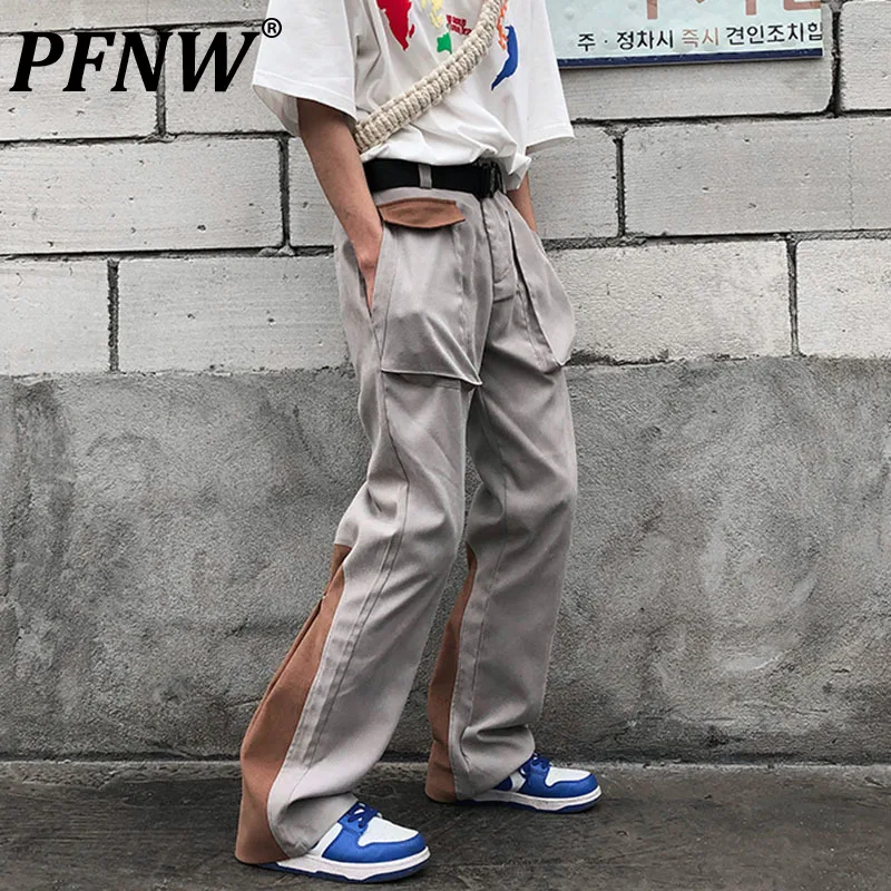 PFNW Y2k Men's Cargo Pants Button Male Stitching Color Spliced Male Overalls Pocket High Strete Trousers 2023 Summer New 24B2468
PFNW Y2k Men's Cargo Pants Button Male Stitching Color Spliced Male Overalls Pocket High Strete Trousers 2023 Summer New 24B2468