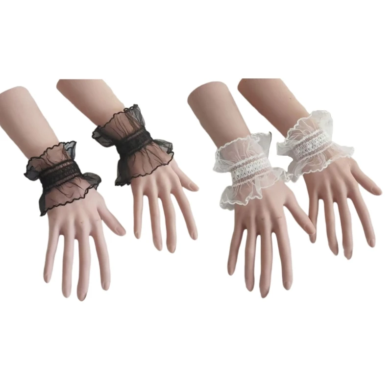 

Милые расклешенные рукава 652F, женские плиссированные манжеты для весны, рубашка, манжеты на запястье