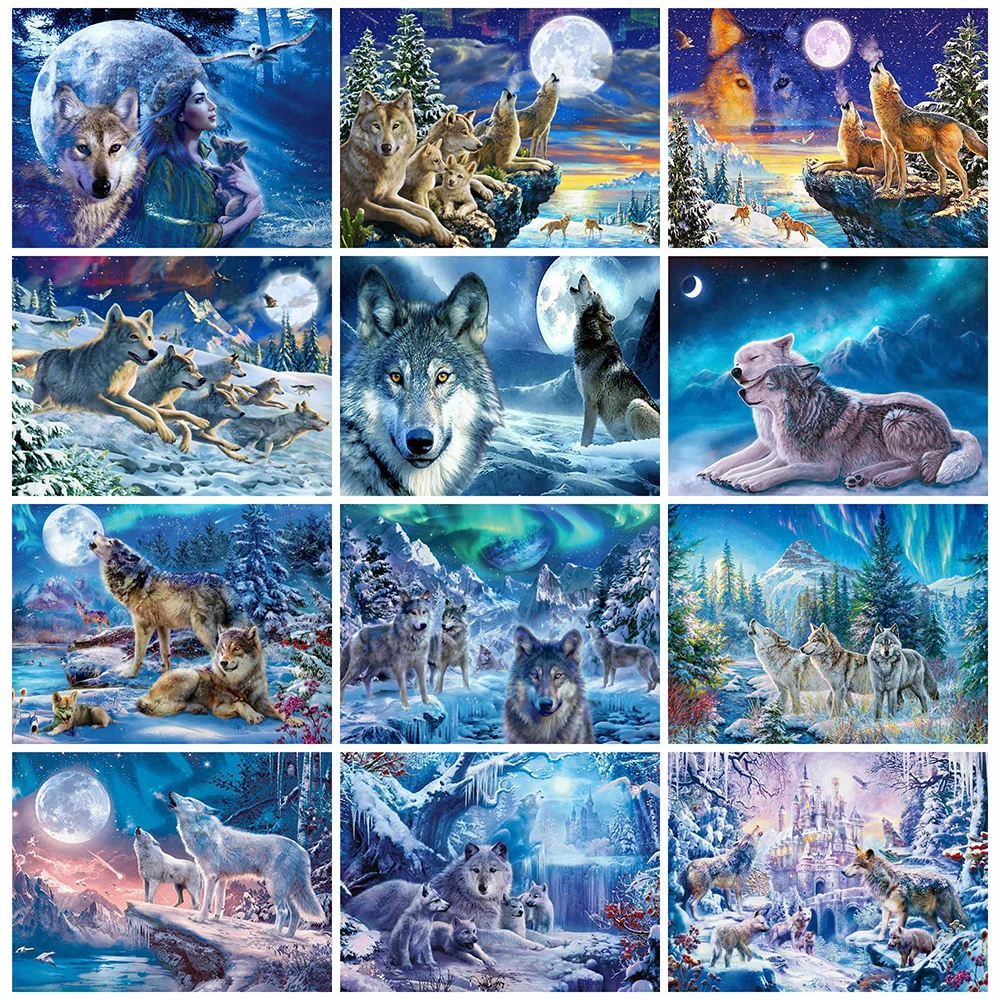 AZQSD DIY Diamond Painting Wolf Full Square Embroidery Winter Animal Cross Stitch Mosaic Moon Night New Arrival Wall Decor
AZQSD DIY Diamond Painting Wolf Full Square Embroidery Winter Animal Cross Stitch Mosaic Moon Night New Arrival Wall Decor