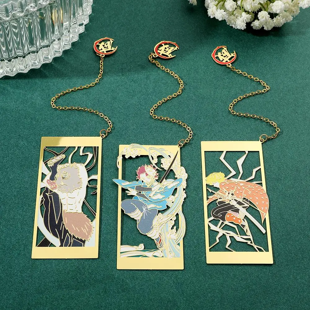 Anime Demon Slayer Metal Bookmark Hashibira Inosuke Agatsuma Zenitsu Kamado Tanjirou Bookmarks Book Holder Stationery Gift
Anime Demon Slayer Metal Bookmark Hashibira Inosuke Agatsuma Zenitsu Kamado Tanjirou Bookmarks Book Holder Stationery Gift